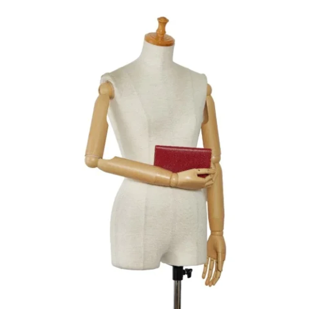 Hermès Vintage Pre-owned Leather wallets Red Dames