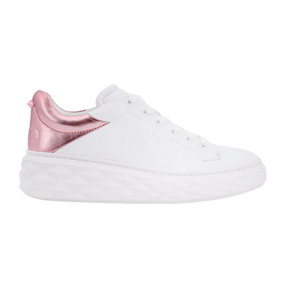 Jimmy Choo Vita Sneakers Snörning Logo Läder White, Dam