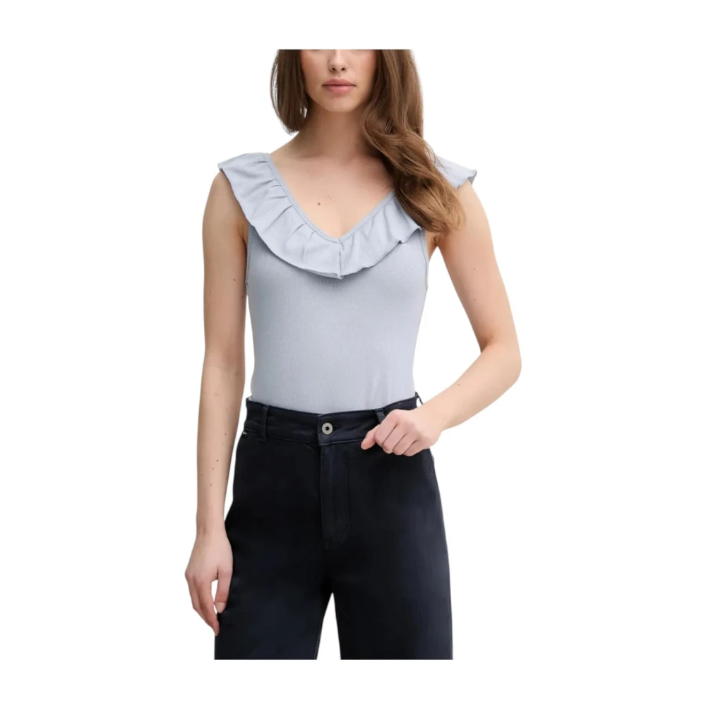 Pepe Jeans Women's Blue Sleeveless Tops, Xs, Sleeveless Tops