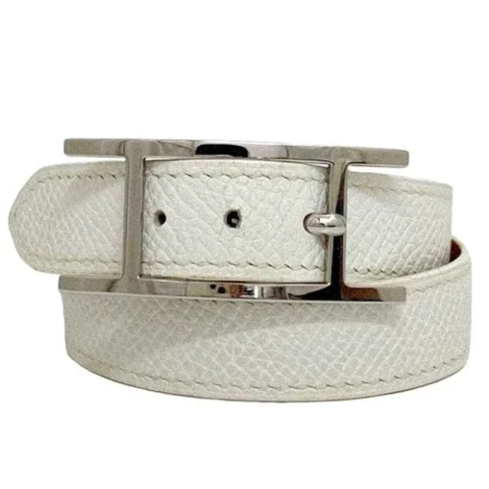 Hermès Vintage Pre-owned Leather belts White Dames