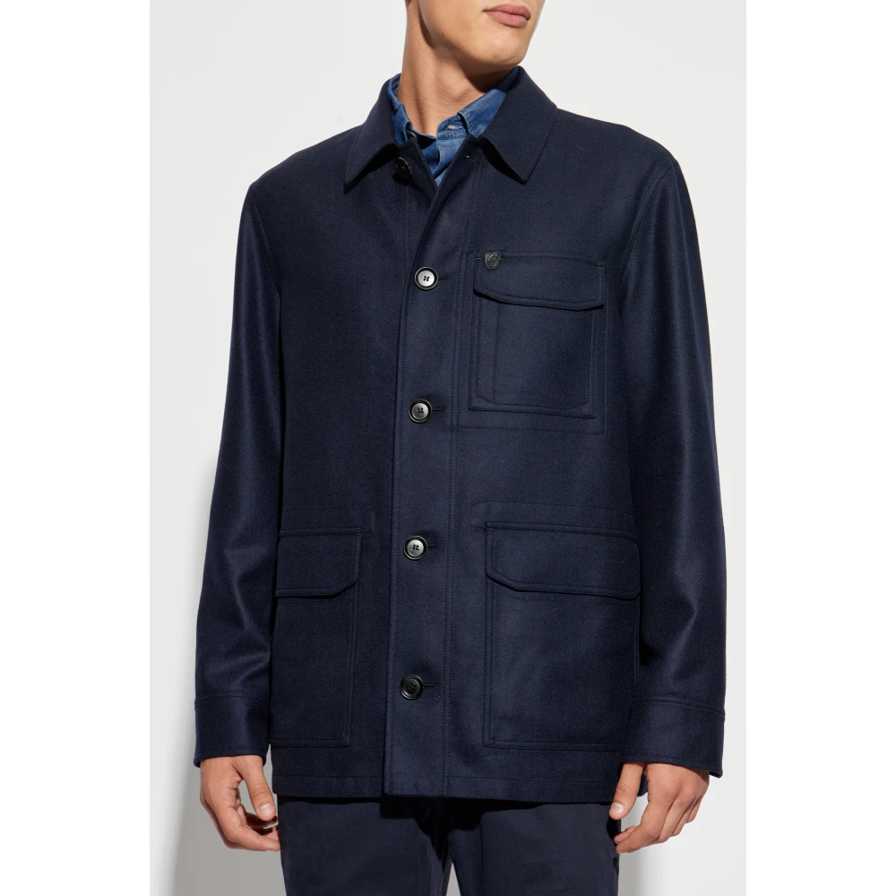 Brioni Wollen jas Blue Heren