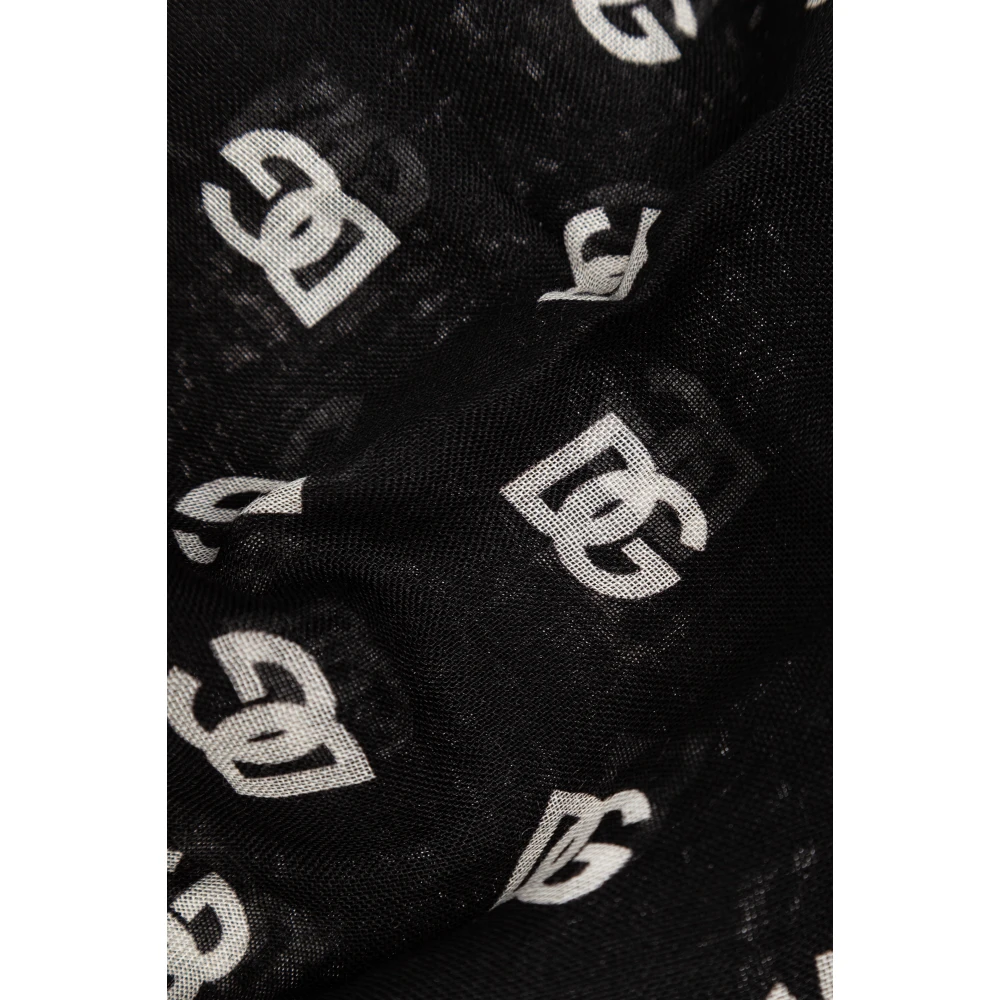 Dolce & Gabbana Sjaal met logo Black Dames