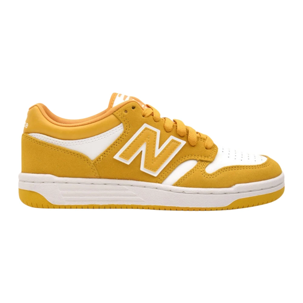 New Balance Leren Veterschoenen met Suède Inzetstukken Heren Schoenen Geel