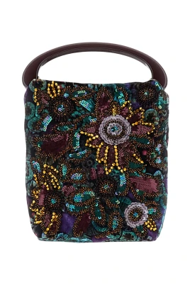 Velvet Floral Crossbody Bag