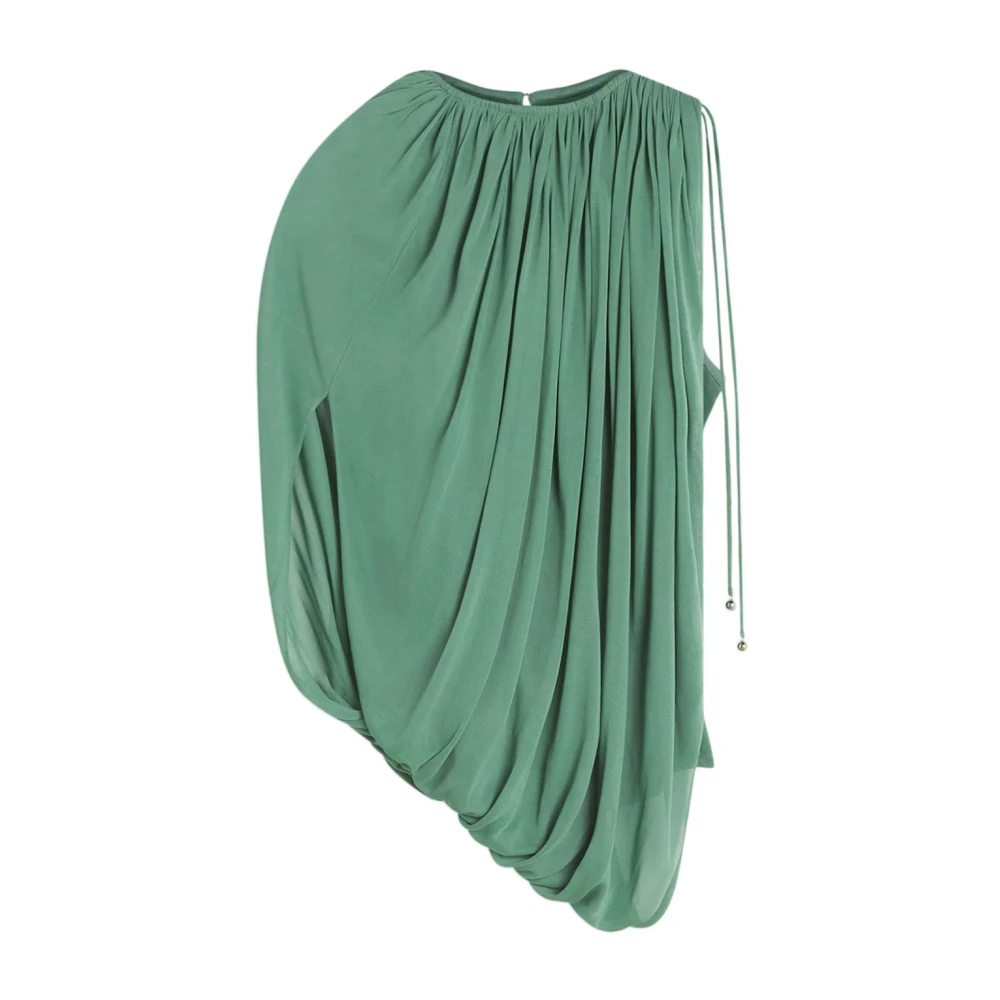 Lanvin Groene Mouwloze Slip-On Top Green Dames