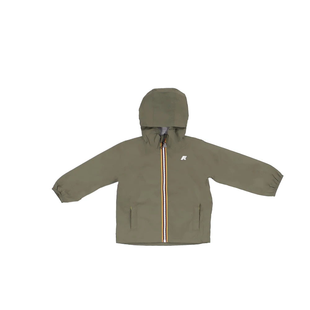 K-Way Unisex Kids Green P. Jack Stretch Nylon Jersey - Kids Rain Wear - 16 Y - Kids