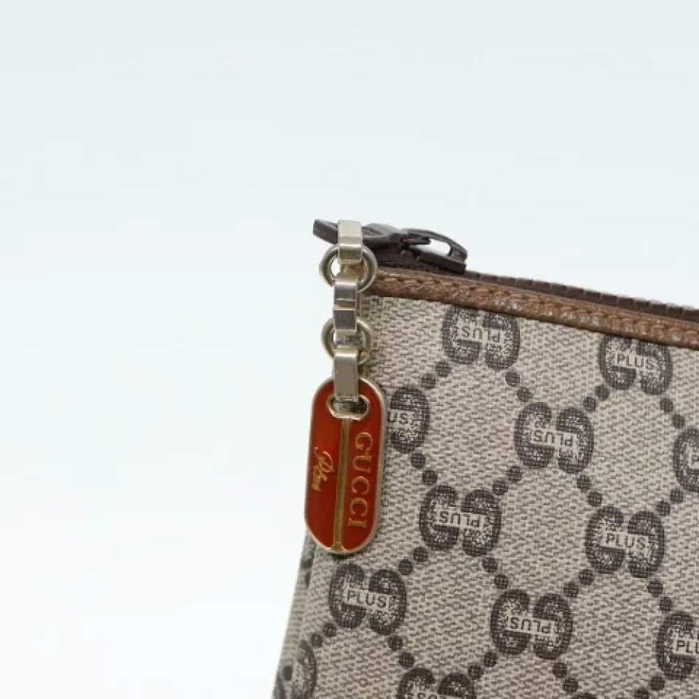 Gucci Vintage Pre-owned Canvas clutches Beige Dames