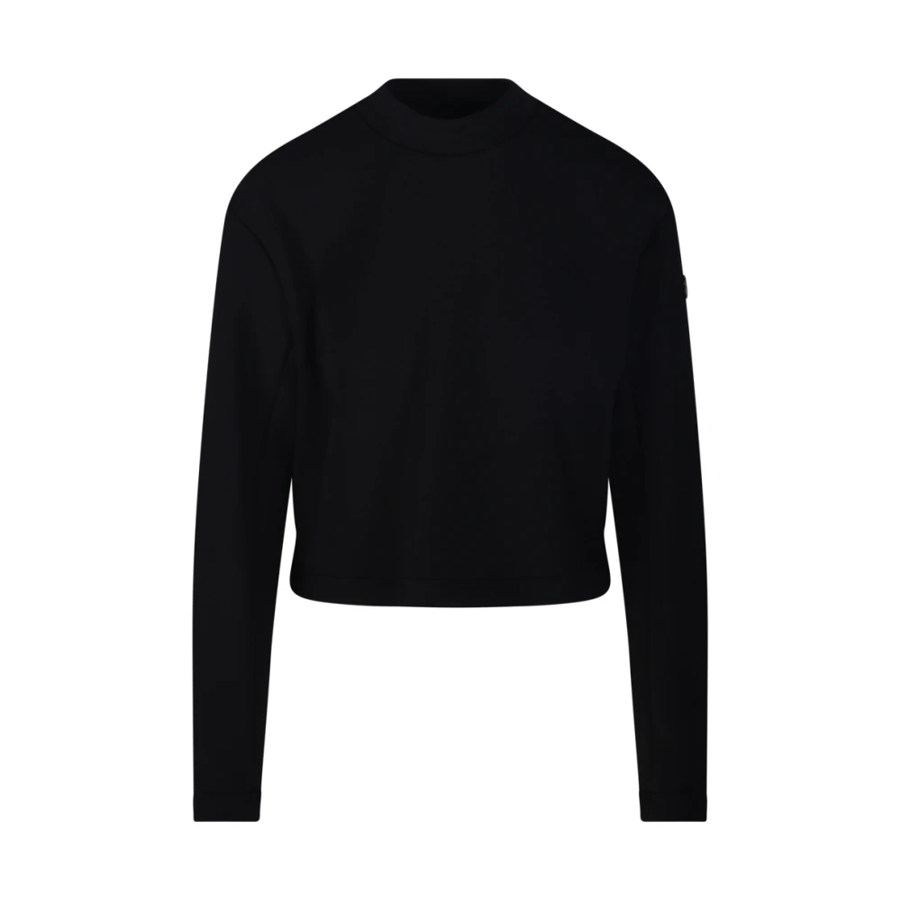 Moncler Black Sweatshirt - Female - Sweatshirts - S - Sweatshirts & Hoodies