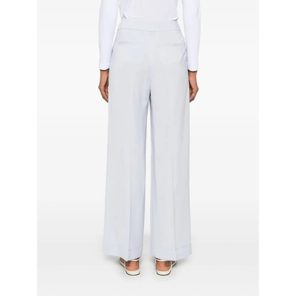 PESERICO Pastelblauwe Op Maat Gemaakte Broek met Zakken Blue Dames