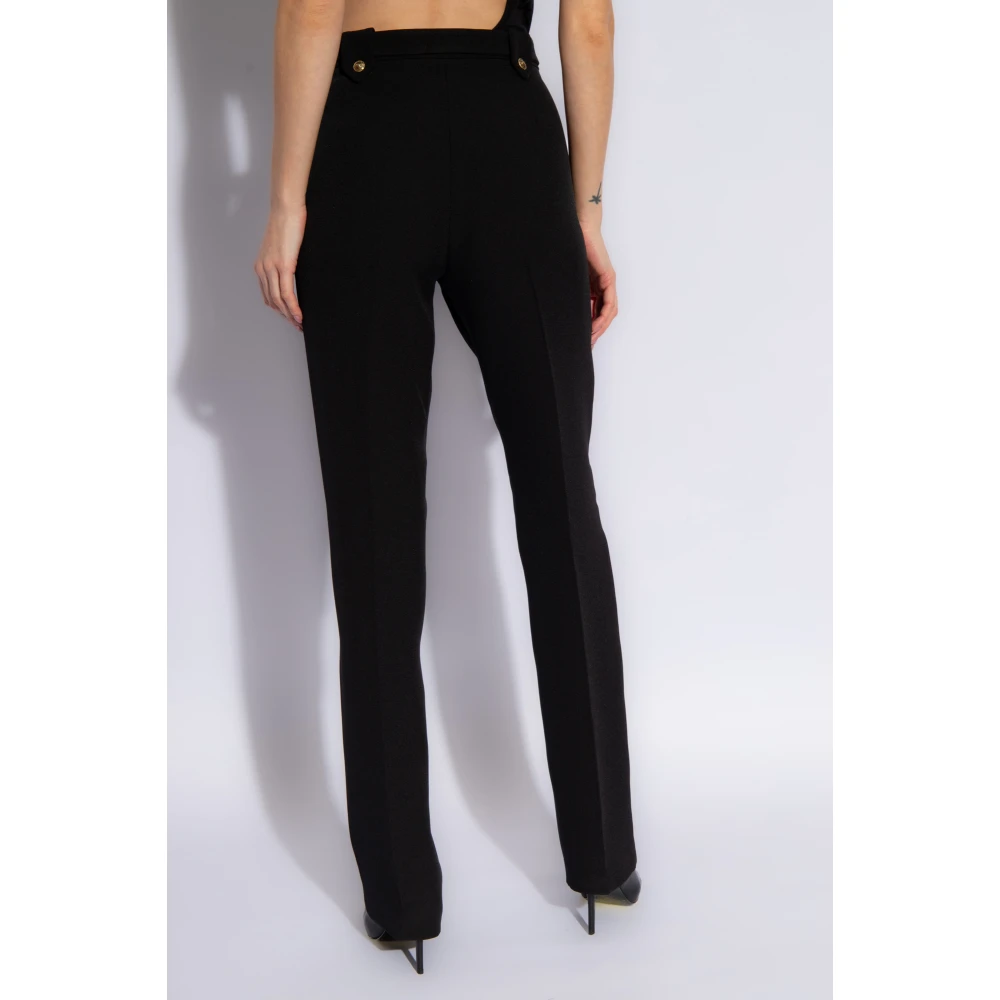 Versace Jeans Couture Broek met hoge taille Black Dames