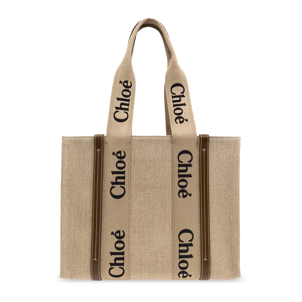 Chloé Schoudertas Woody Medium Beige Dames