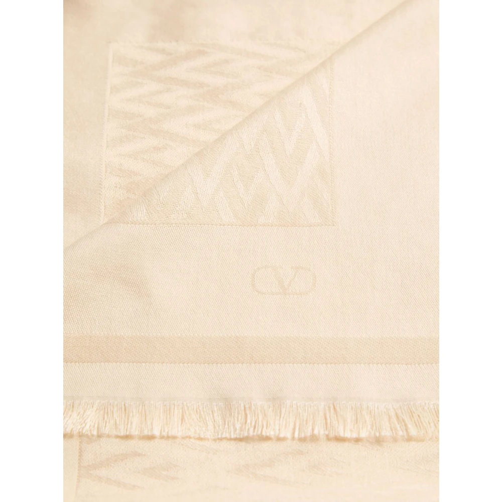 Valentino Garavani Jacquard Shawl Sjaals Beige Dames
