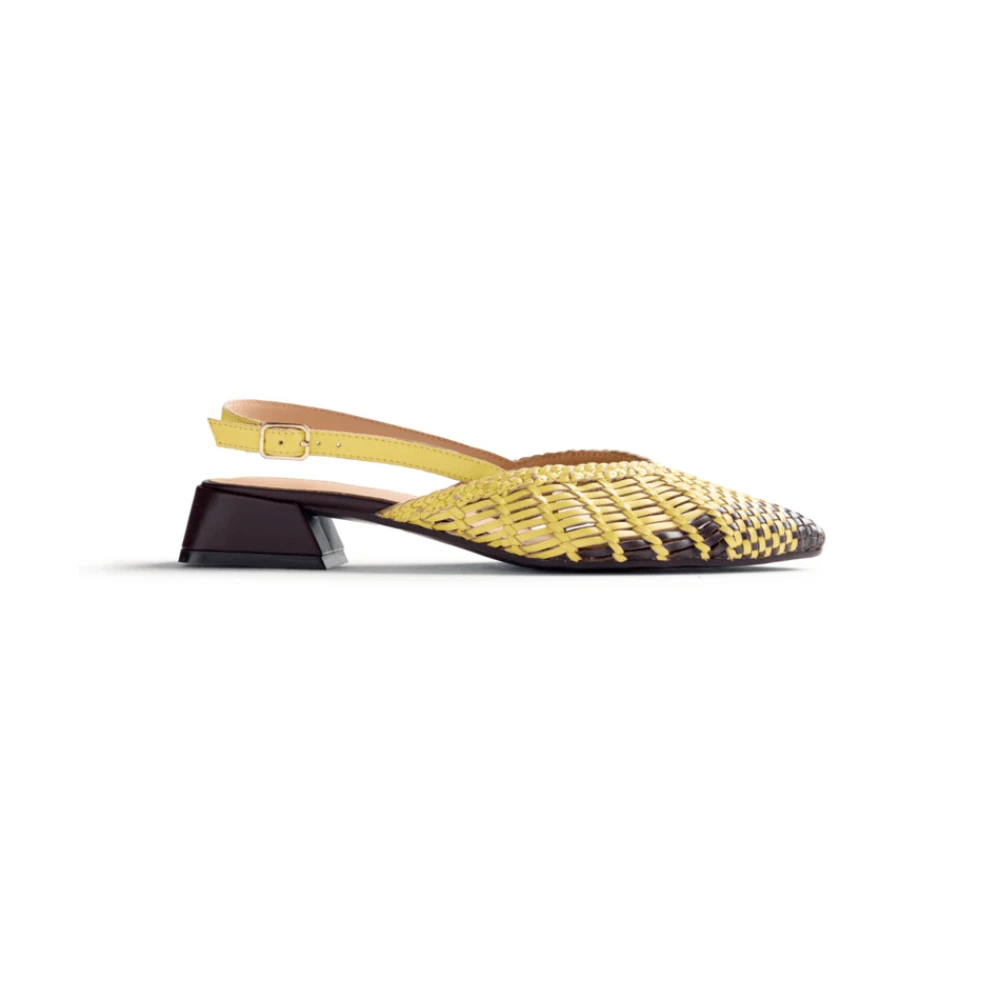 Gioseppo Women's Yellow Kehancha Slingback Intrecciata - Pumps - 4 Uk - Shoes