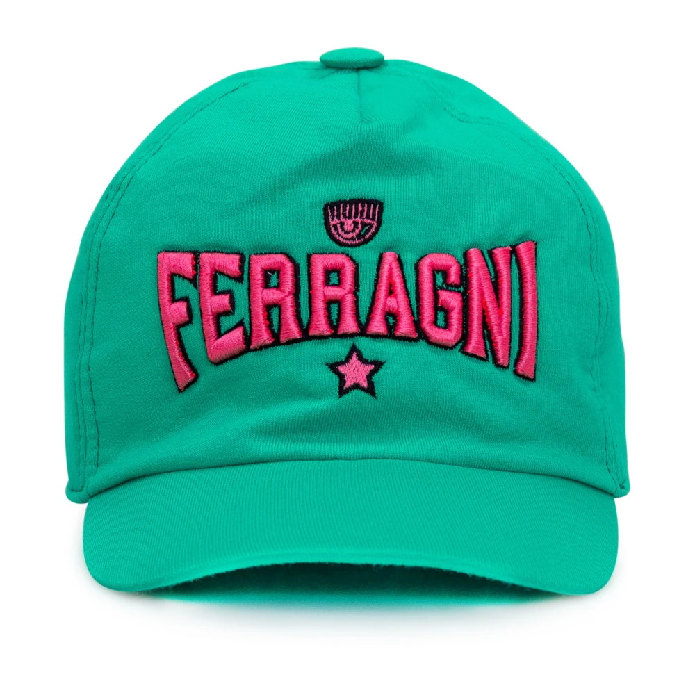Chiara Ferragni Collection Groene Tear Baseball Cap Green Dames