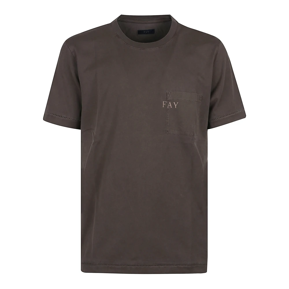 Fay - Tops > T-Shirts - Brown - Fay - Modalova