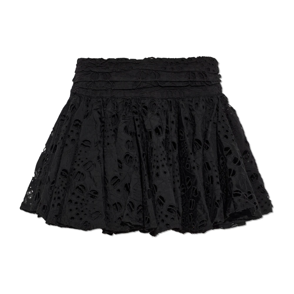 Allsaints Kvinno Svart Kjolar Dam, S, Polyester, Dotty Skort