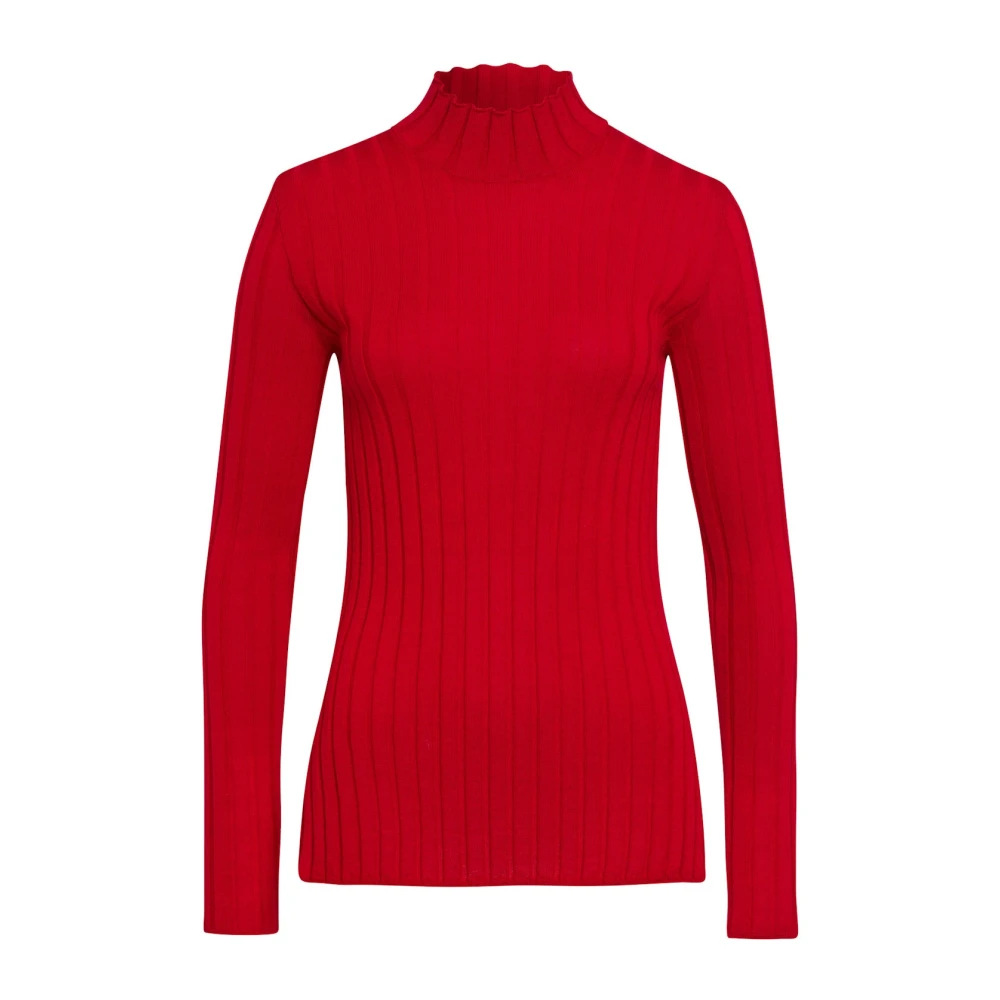 IVY OAK Merinoull Turtle Neck Tröja Red, Dam