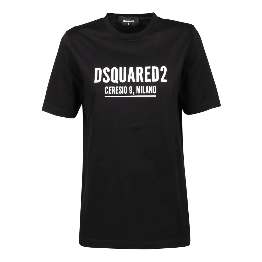 Dsquared2 Ceresio9 Renny T-Shirt Stijlvolle Zwarte Top Black Dames