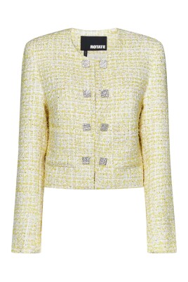 yellow-boucle-tweed-cropped-blazer
