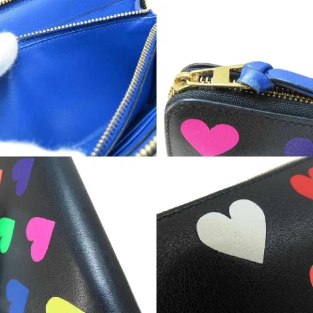 Loewe Pre-owned Leather wallets Black Dames