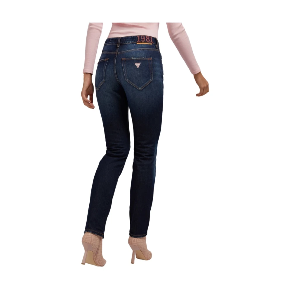 Guess Slim-fit Denim Broek Blue Dames