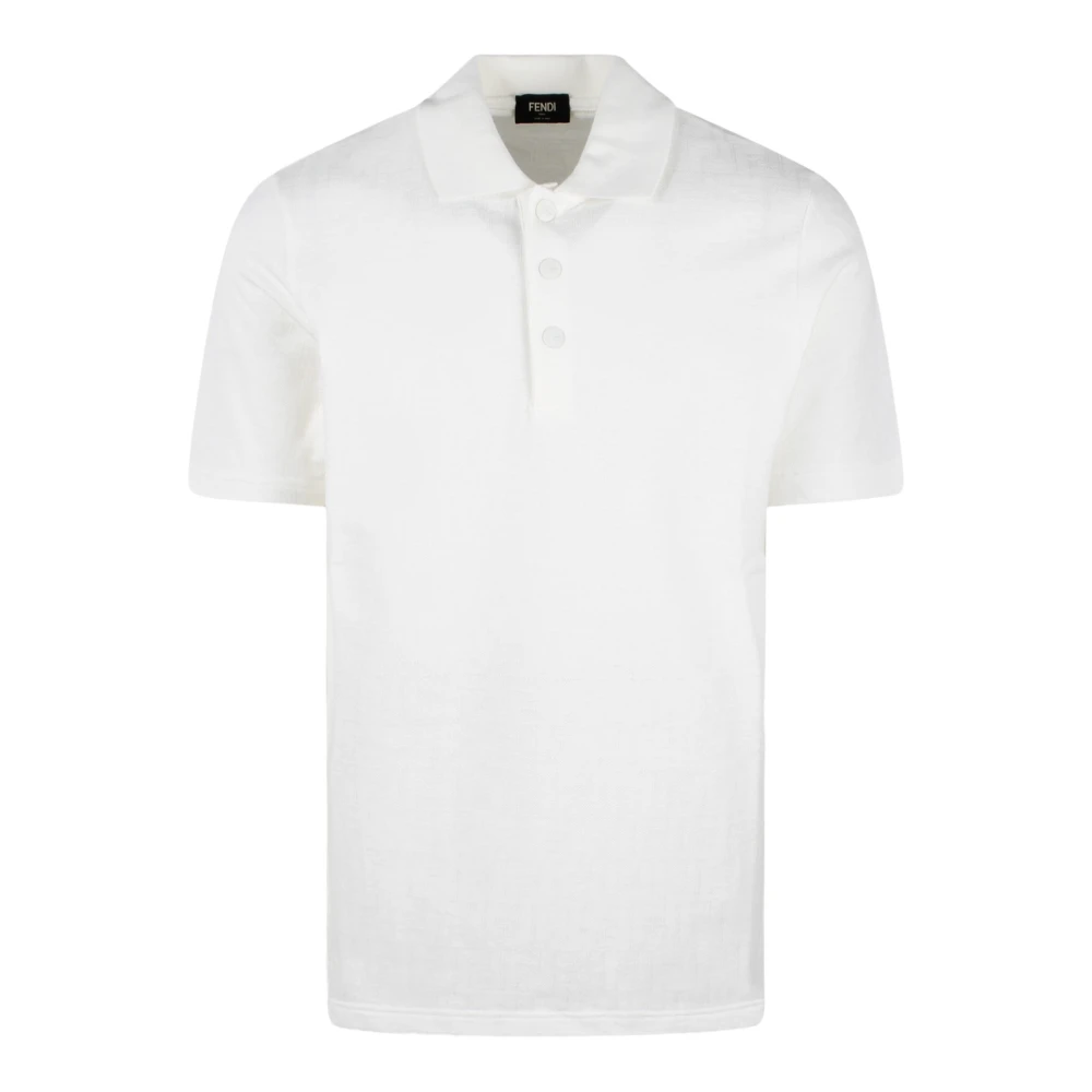 Fendi Polo Shirts White Heren