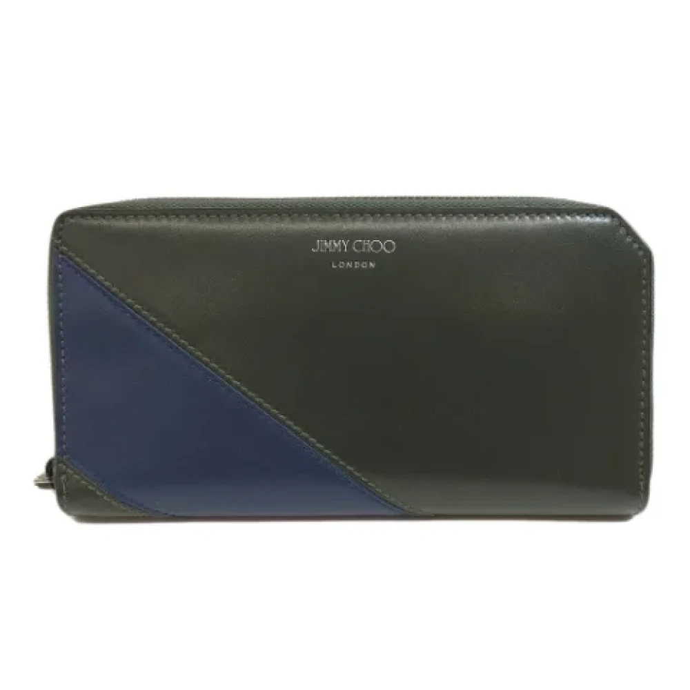 Jimmy Choo Pre-owned Leather wallets Green Dames