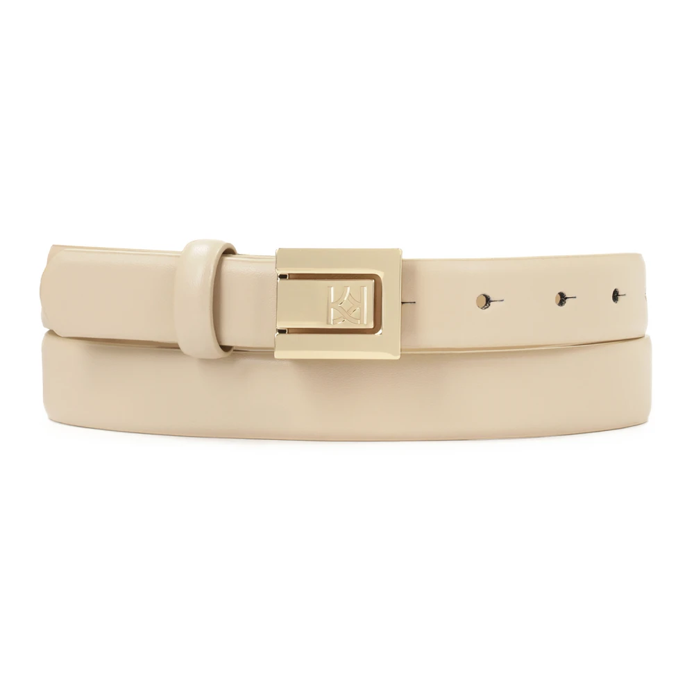 Kazar Smalle riem met elegant gesp Beige Dames