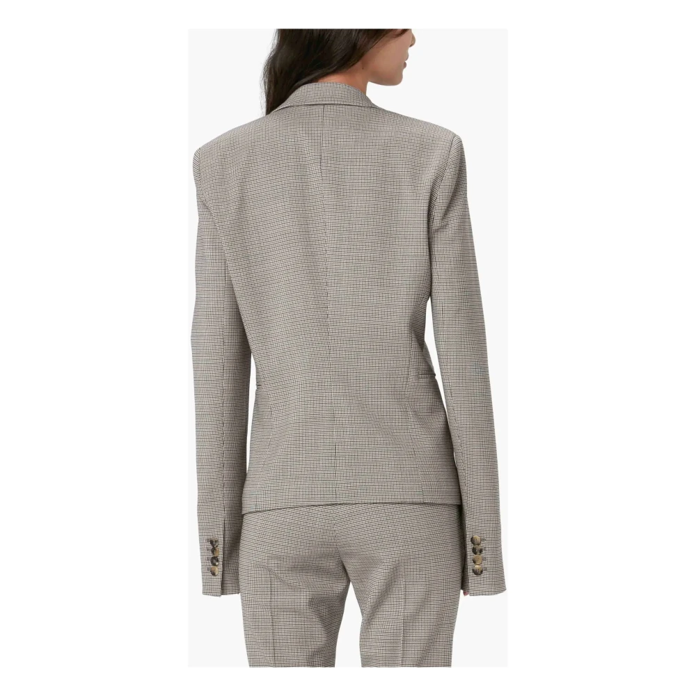 JW Anderson Grijze Aansluitende Single-Breasted Blazer Gray Dames
