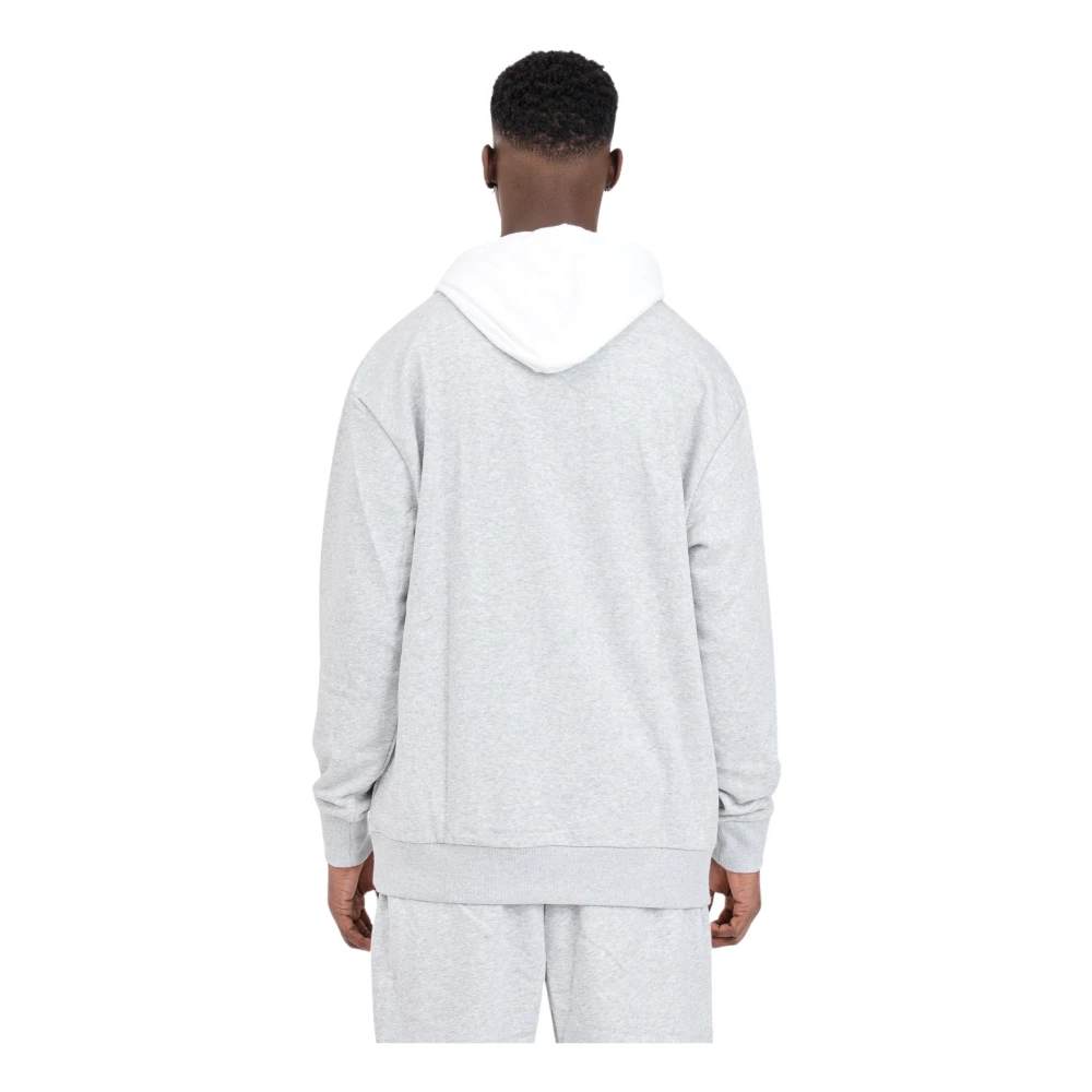 Puma Grijze en witte hoodie met grafische print Gray Heren