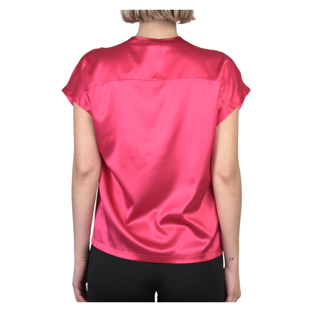 pinko Satijnen Blouse met Breve Stijl Pink Dames