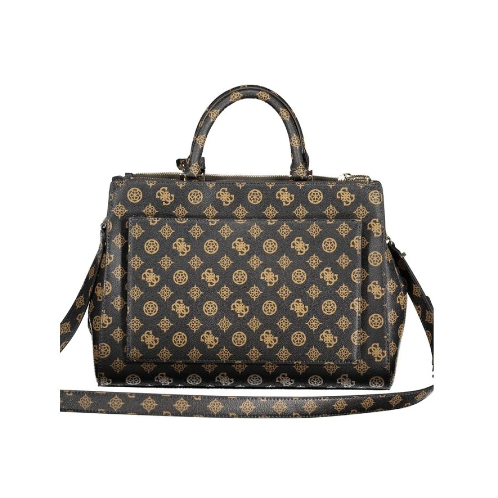 Guess Bruine Polyethyleen Handtas met Verstelbare Schouderriem Brown Dames