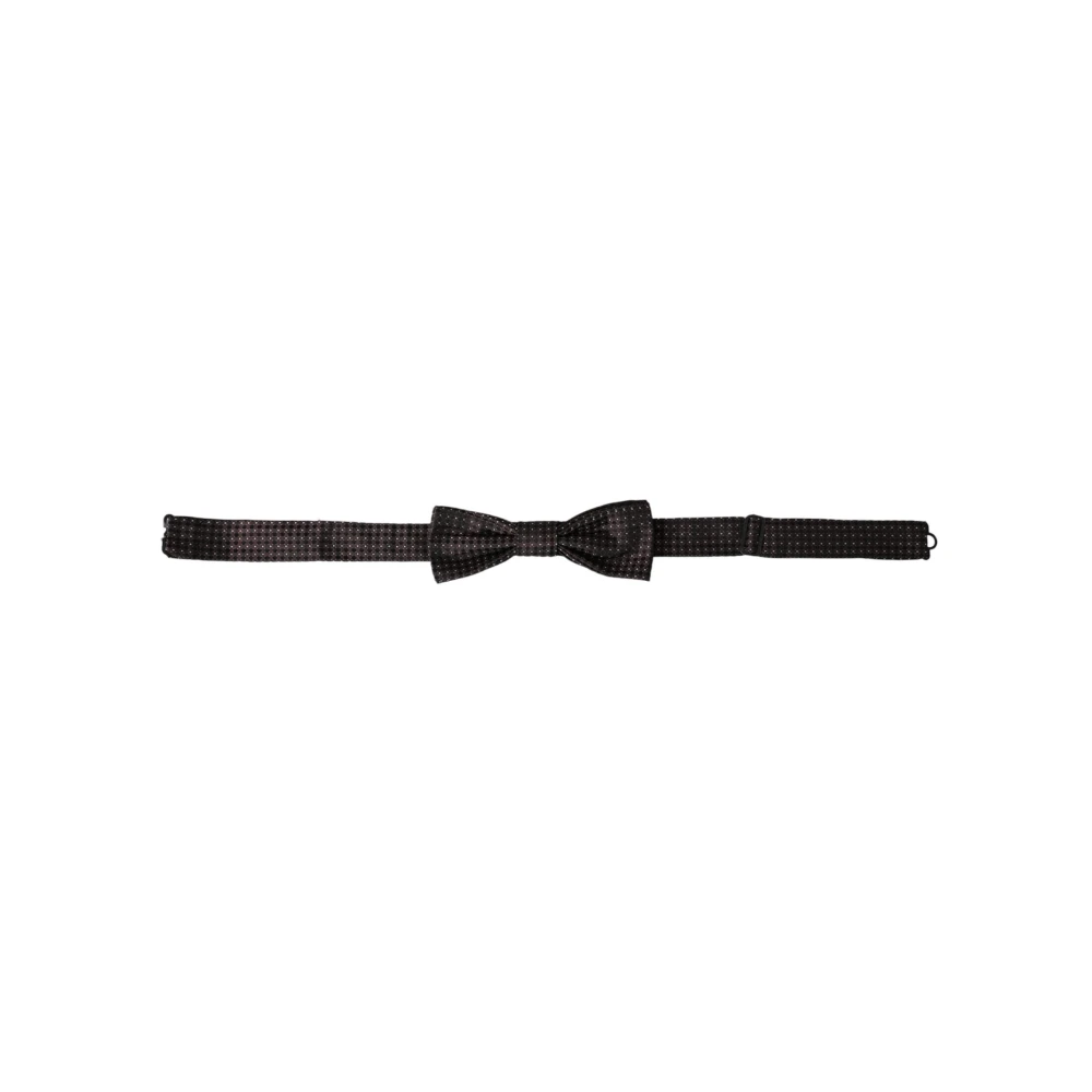 Dolce & Gabbana Men's Brown Fantasy Silk Adjustable Neck Bow Tie