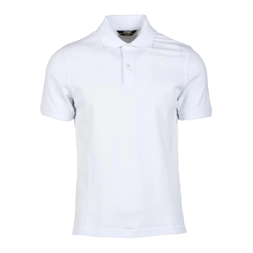 K-way Katoen Elastaan Polo Shirt White Heren