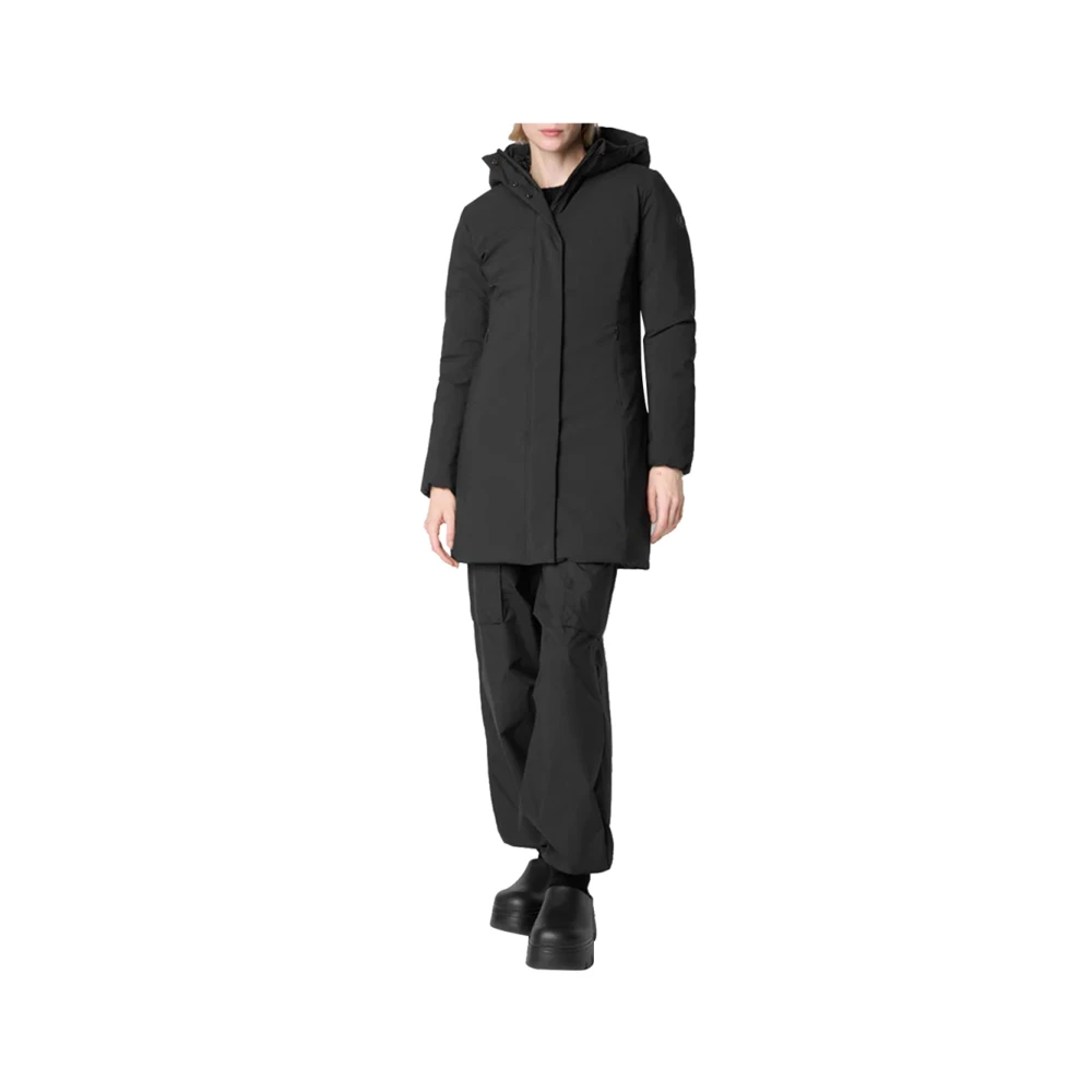 Save The Duck Zwarte Winterparka met Thermische Vulling Black Dames