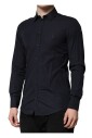 chemise-en-coton-bleu-fonce
