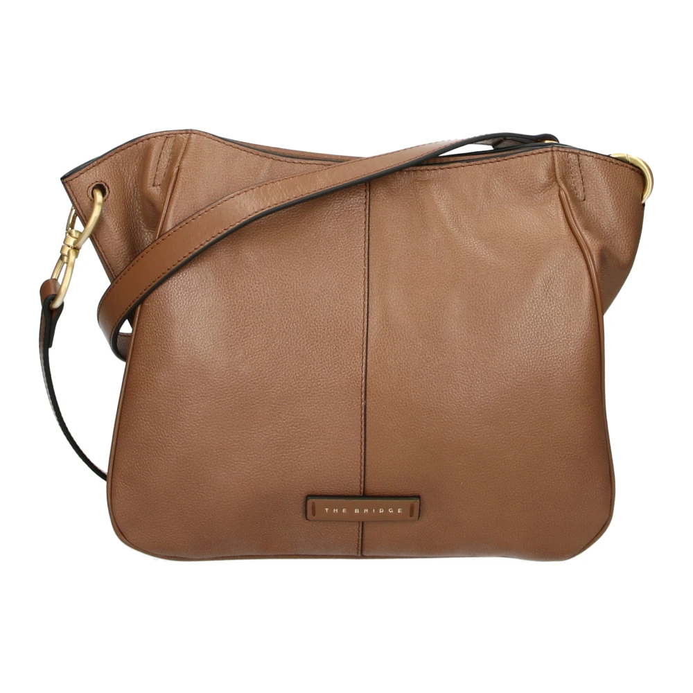 The Bridge Beige Schoudertas van Leer Beige Dames