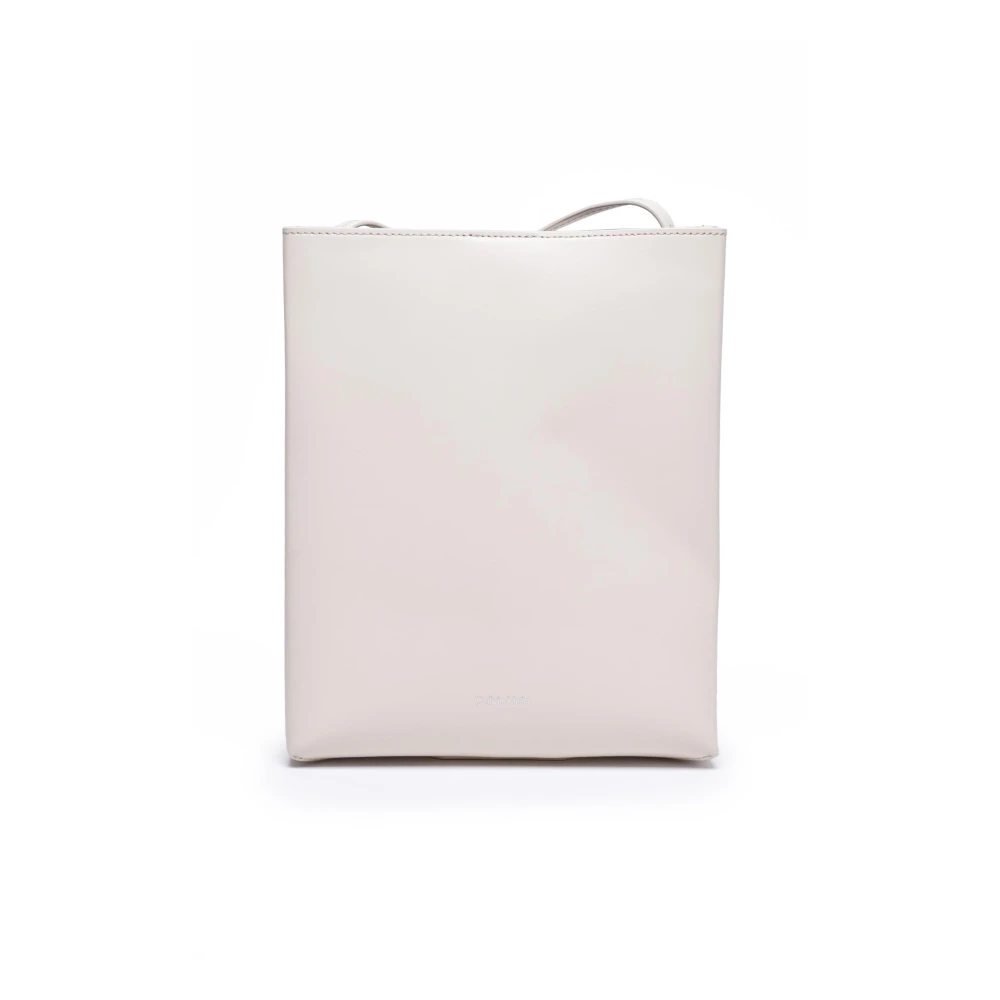 Calvin Klein Women's White Tracolla Crossbody Bag - Cross Body Bags - One Size - Bags
