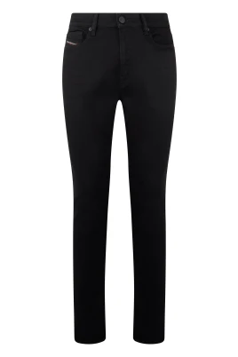 Svarta skinny jeans hög midja, mångsidig elegans