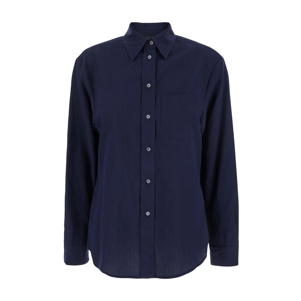pinko Gestreept Overhemd Blue Dames