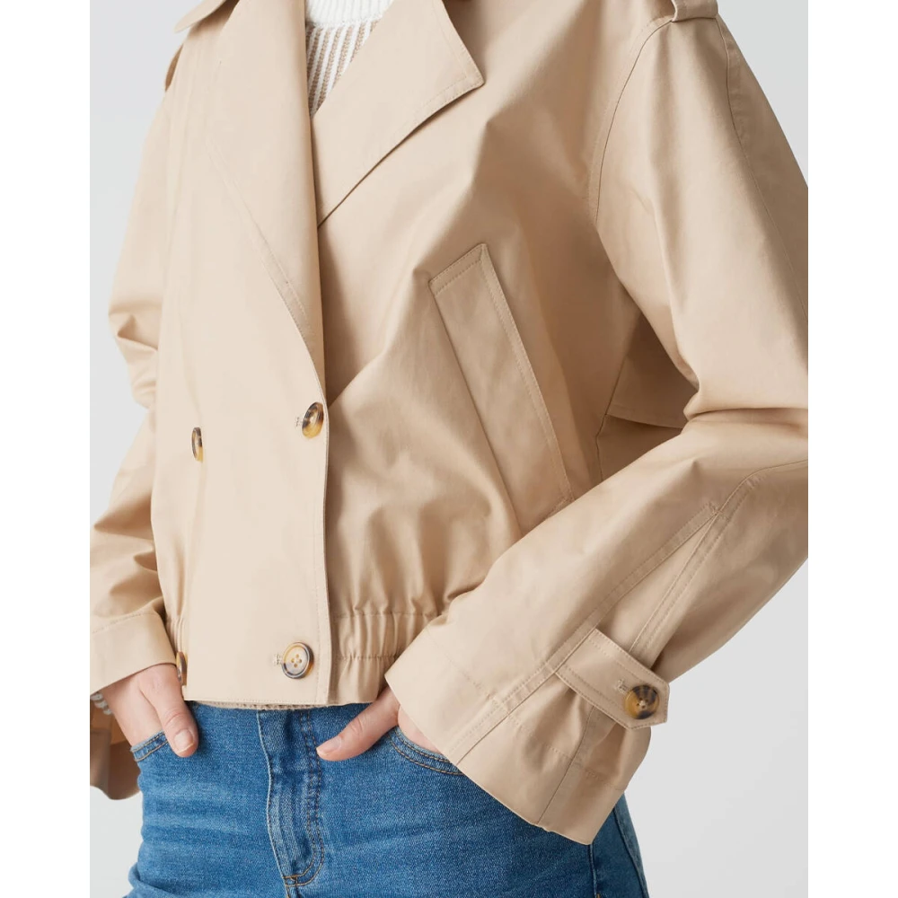 Opus Stijlvolle Hedie Jas Beige Dames