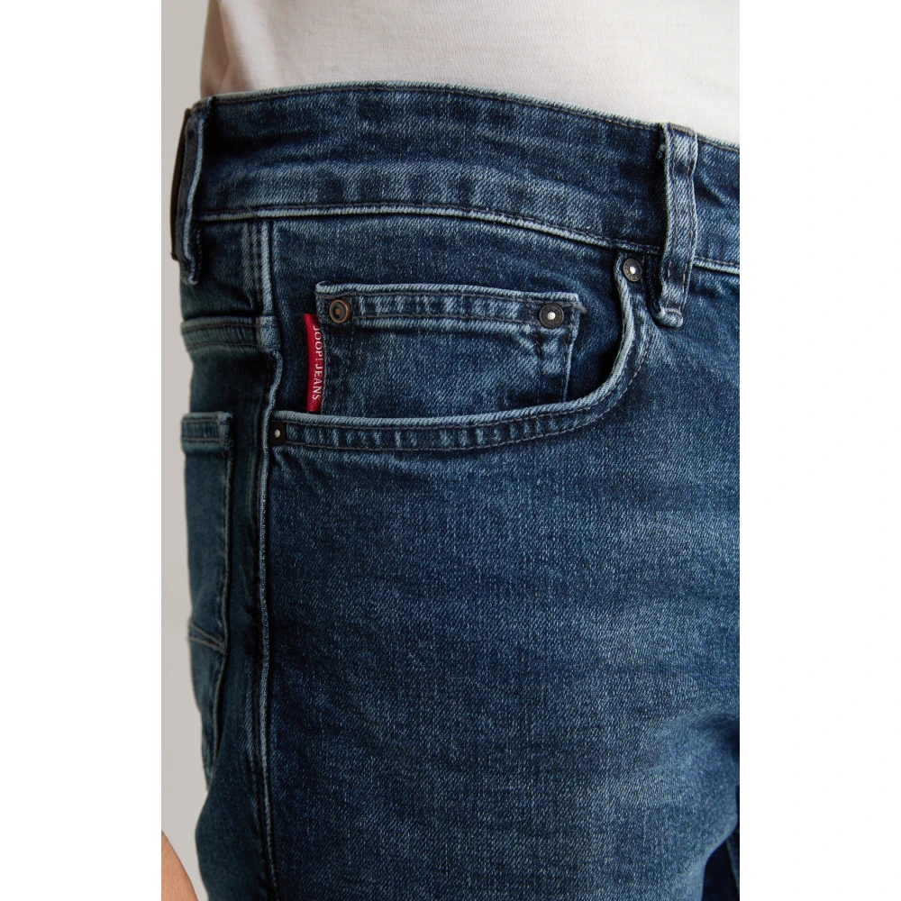 Joop! Donkerblauwe herenjeans met vervaagd effect Blue Heren