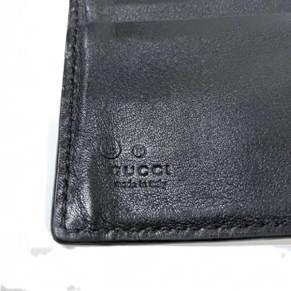 Gucci Vintage Pre-owned Leather wallets Black Dames