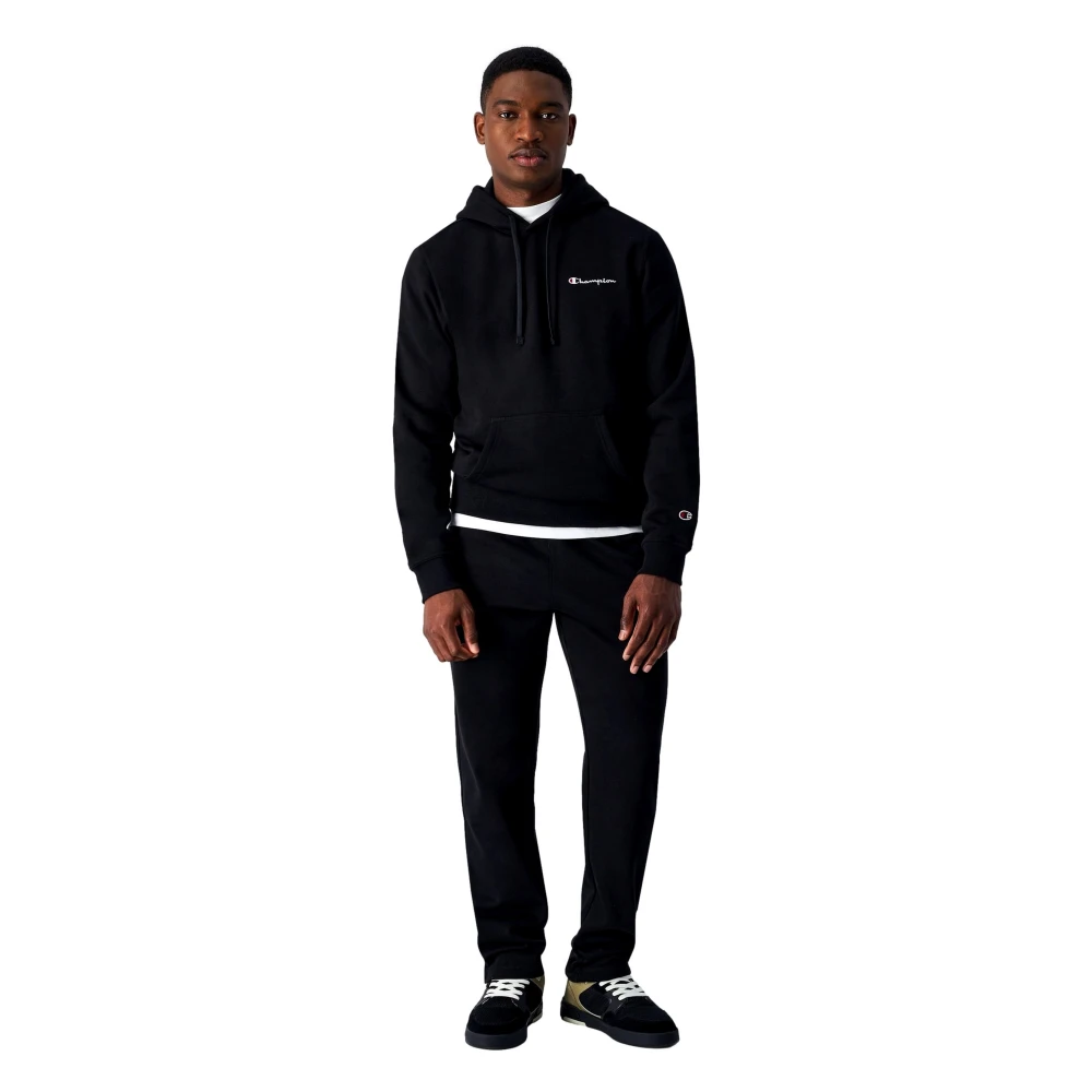 Champion Zwarte hoodie met geborduurd logo Black Heren