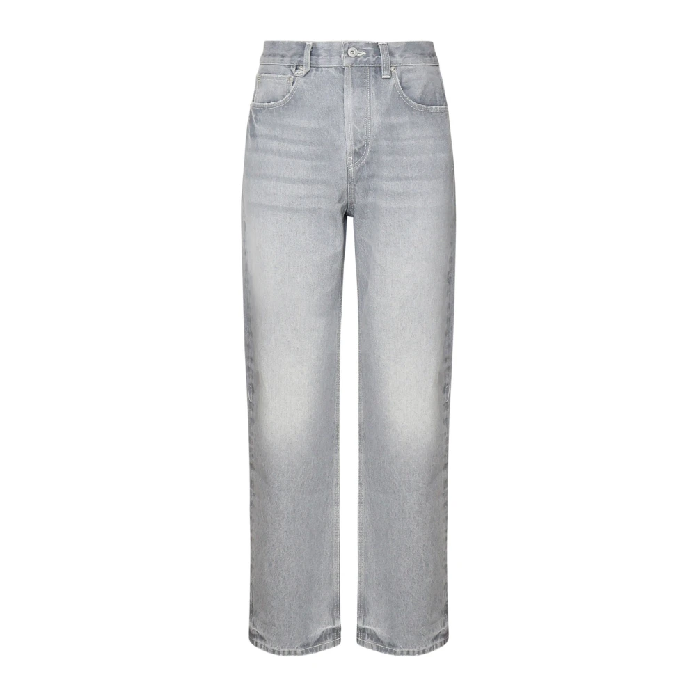 Jacquemus Grijze Denim Jeans Rits Knoopsluiting Gray Heren