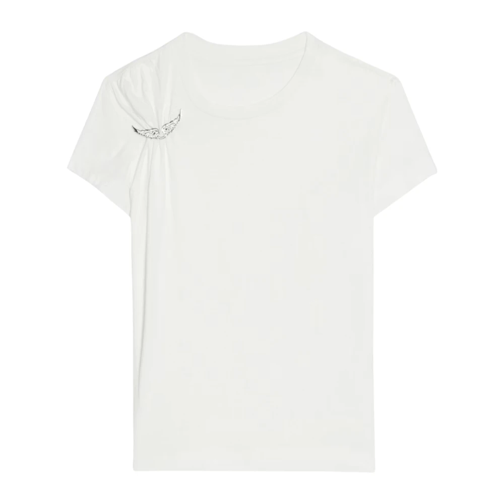 Zadig & Voltaire Women's White Tops - T-Shirts - M - Tops