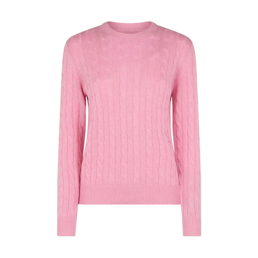 MC2 Saint Barth Sorbonne O-Neck Kabelgebreide Trui Pink Dames
