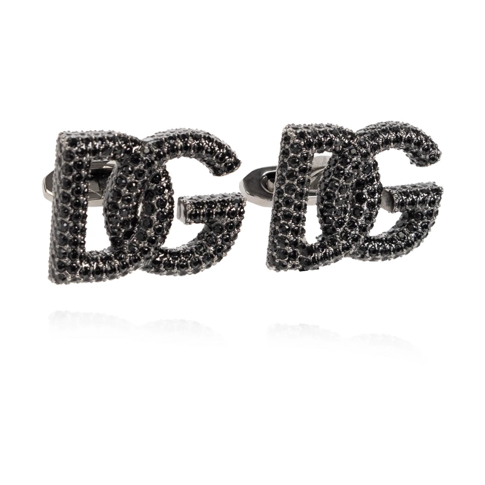 Dolce & Gabbana Manchetknopen in de vorm van een logo Gray Heren