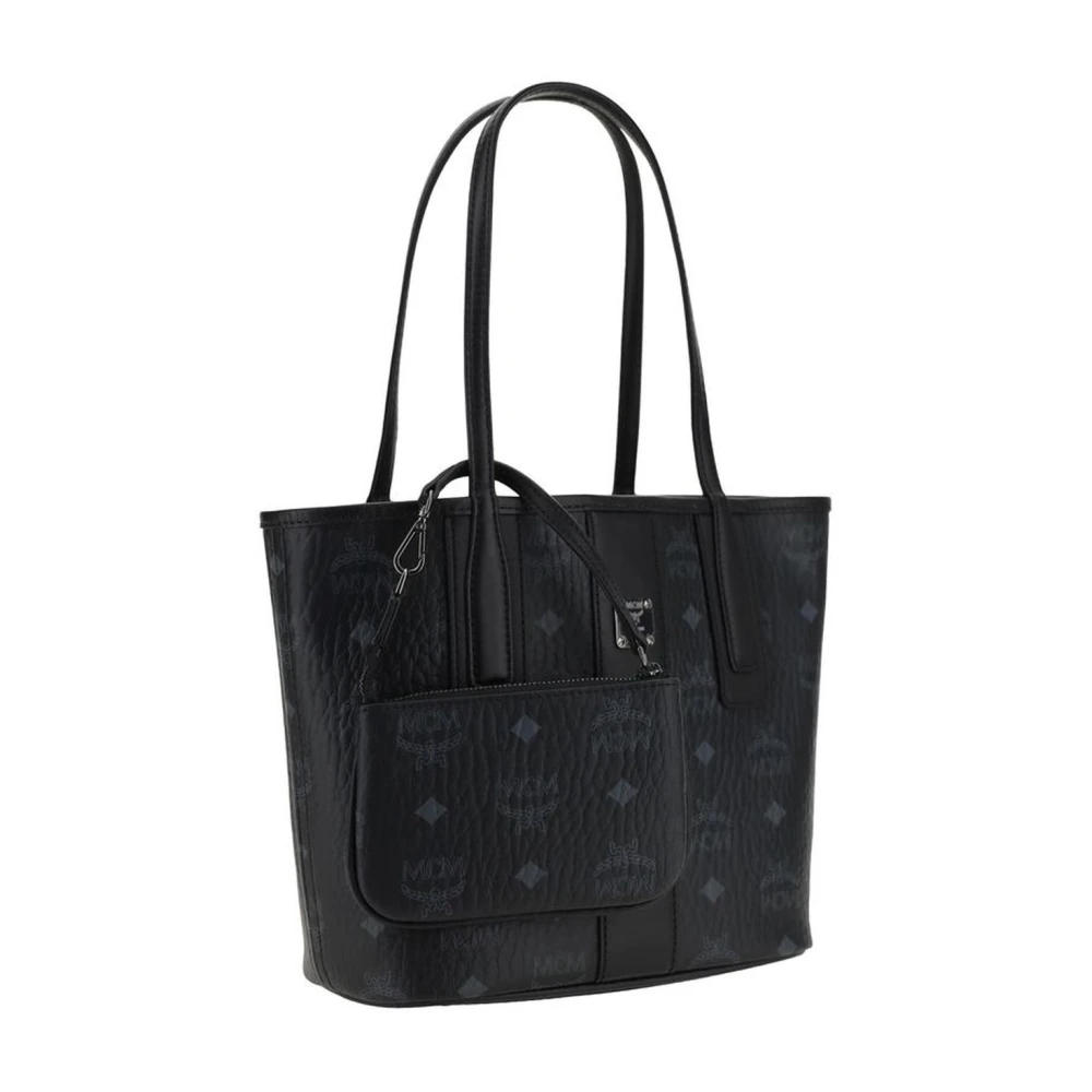 MCM Handtas met gouden plaat en mini-tasje Black Dames