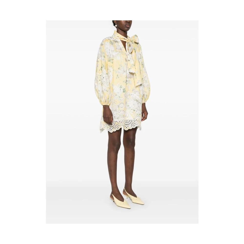 Zimmermann Bloemenprint Linnen Jurk Multicolor Dames